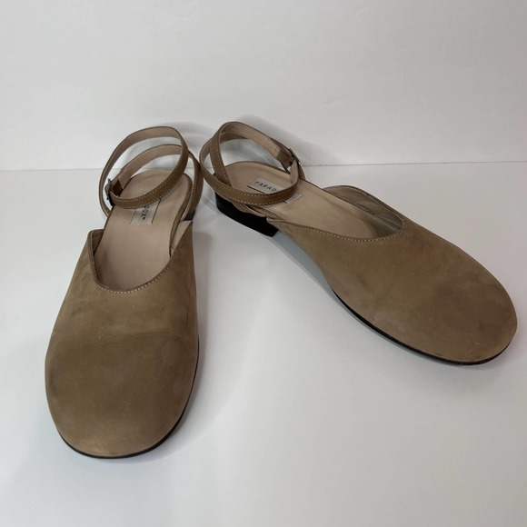 Paradox Ankle Wrap Leather Mules in Sand Size 10B - Picture 1 of 13